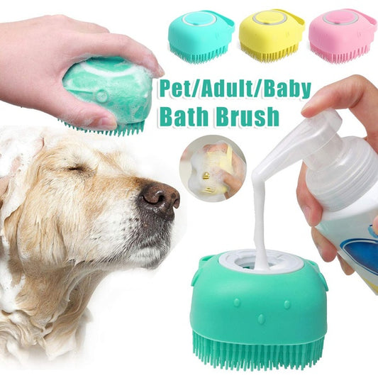 Pet Pamper Bath Gloves & Brush