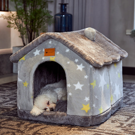 CozyFold Foldable Pet Cave Bed
